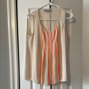 Loft Cream and Orange Women's Top